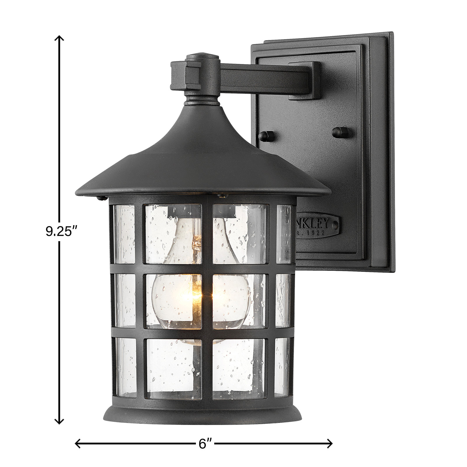 Hinkley Freeport Outdoor Wall Lantern, Textured Black