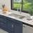 33" L x 19" W Undermount Kitchen Sink Low Divider Double Bowl Stainless Steel Sink with Sink Grids and Basket Strainers-122945954