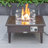 Kliyah Square Propane Smokeless Fire Pit Table