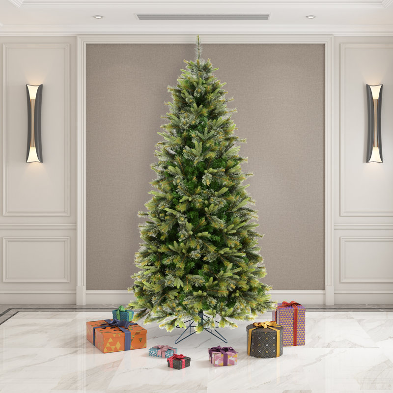 Arbre de Noël artificiel vert, H 8,5 pi, Sans éclairage