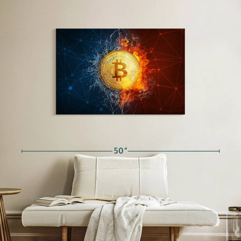 Bitcoin Duality, 26" H x 39" W