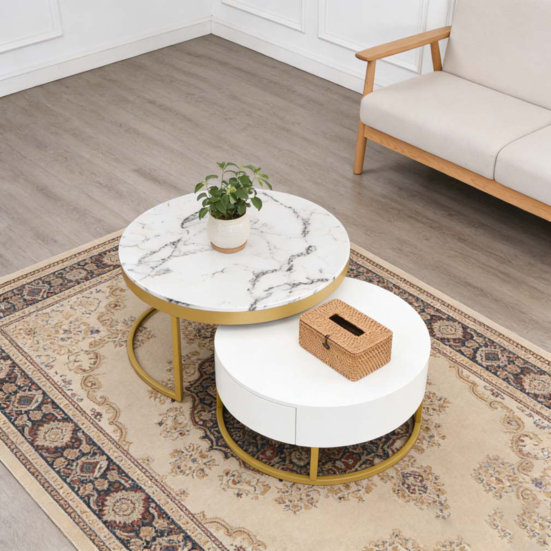 Table basse gigogne moderne avec tiroirs Modern