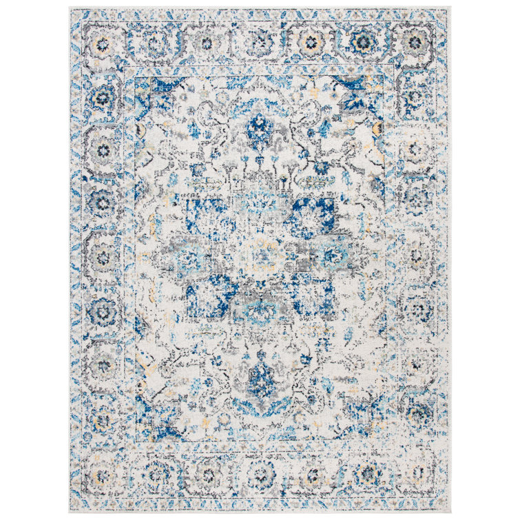 Christa Oriental Gray/Ivory Area Rug