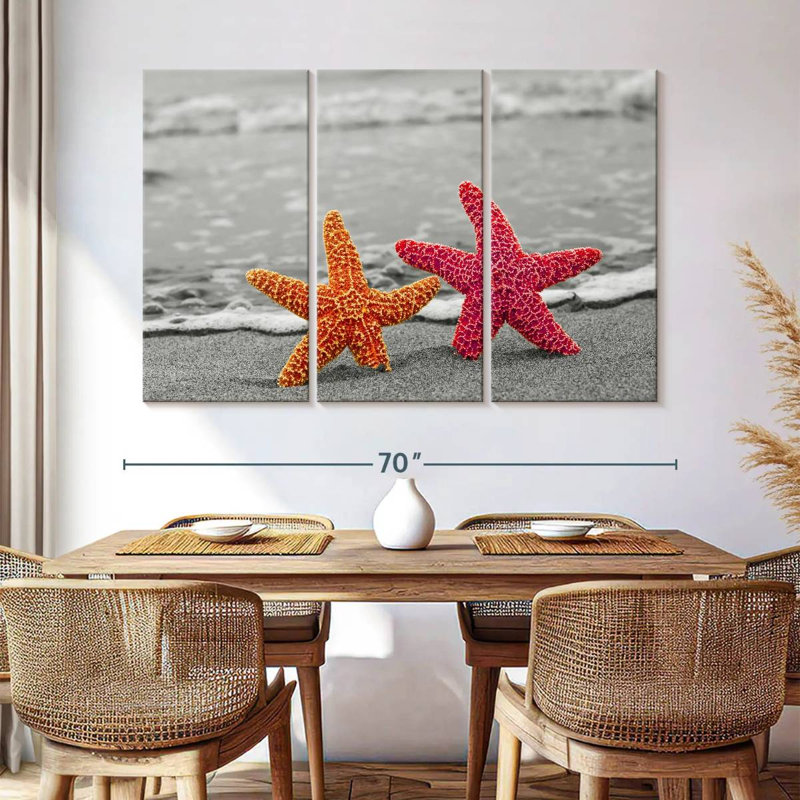 Nautical Starfish Duo, 42" H x 65" W