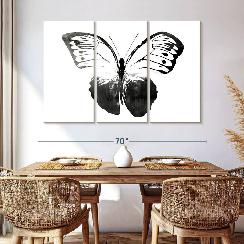 Black And White Butterfly, 42" H x 65" W