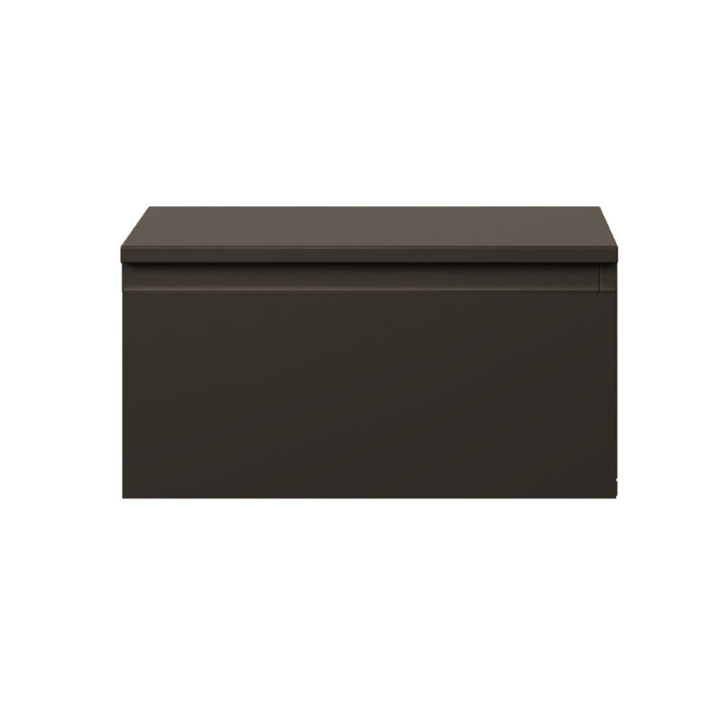 Syvanna Wall-Mounted Bedside Table with Drawer 49 cm Black