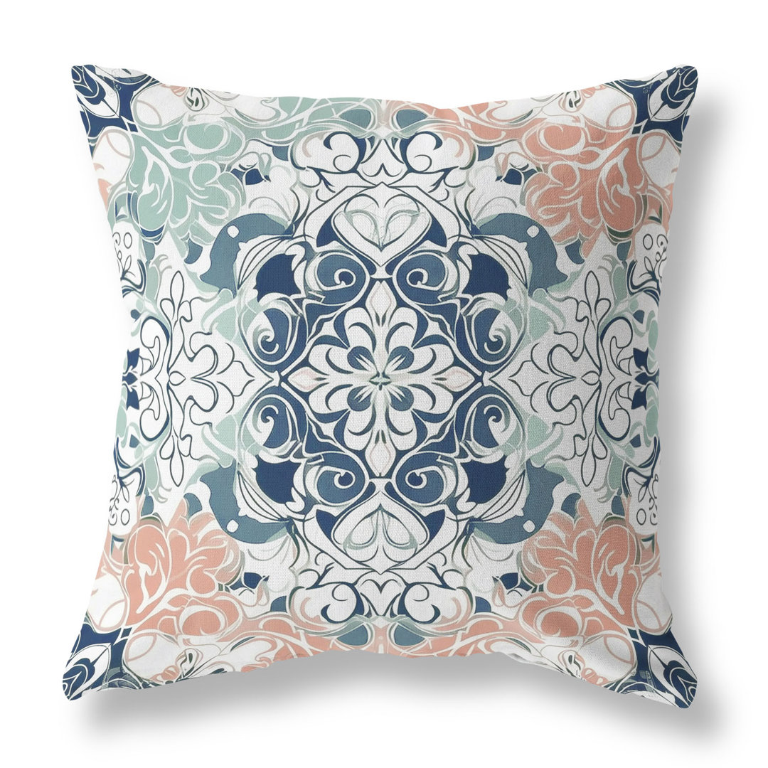 Vibrant Botanicals Floral Square Cushion With Filling