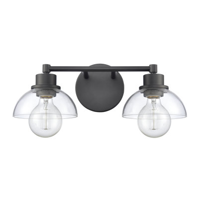 Éclairage pour salle de bain 2 lumières Julian - noir mat 16 po Julian