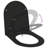 vidaXL Toilet Seat Black 14.17 x 16.1-18.50 x 1.34 in Duroplast-113220448