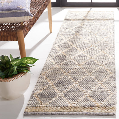 Natura Hand-Woven Geometric Wool and Cotton Rug