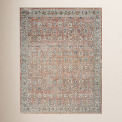 Talise Pink Gray Oriental Rug