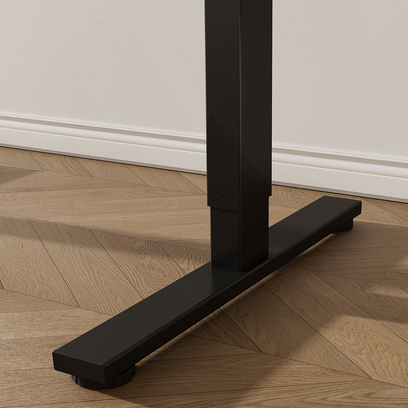Bureau électrique debout à hauteur réglable, Noir / Noir, H 4,25 po x l 49,8 po x P 25,59 po