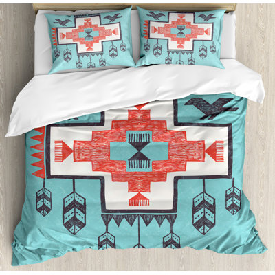 Native American Eclectic Geometric Shapes Duvet Cover