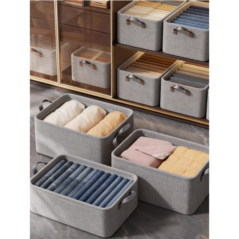 49L Large Capacity Foldable Storage Bin With Sturdy Steel Frame, For Organizing Clothes, Blankets, Toys, Books, And Household Items