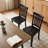 Slatted Back Dining Chair Solid Wood Side Chair-1581357230