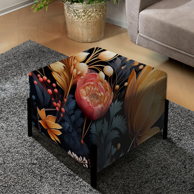 Dalyssa - Repose-pieds carré floral