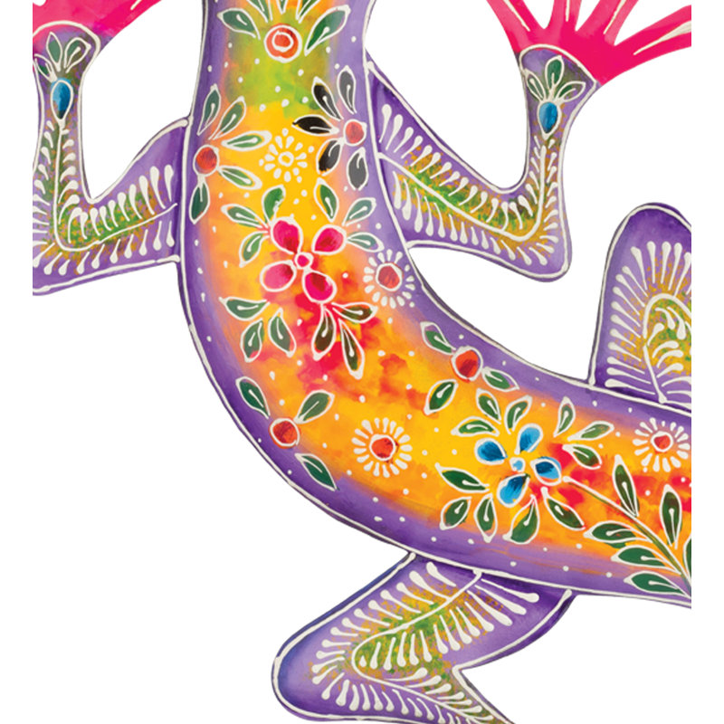 Décoration murale d'intérieur 18 po Maha Gecko 18 po - jaune, H 12 po x l 18,5 po x P 1 po, Yellow