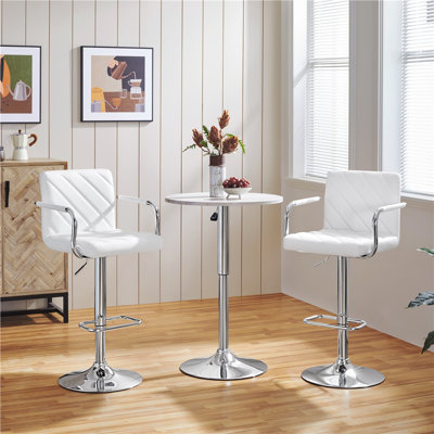 Height Adjustable Swivel Bar Stool 