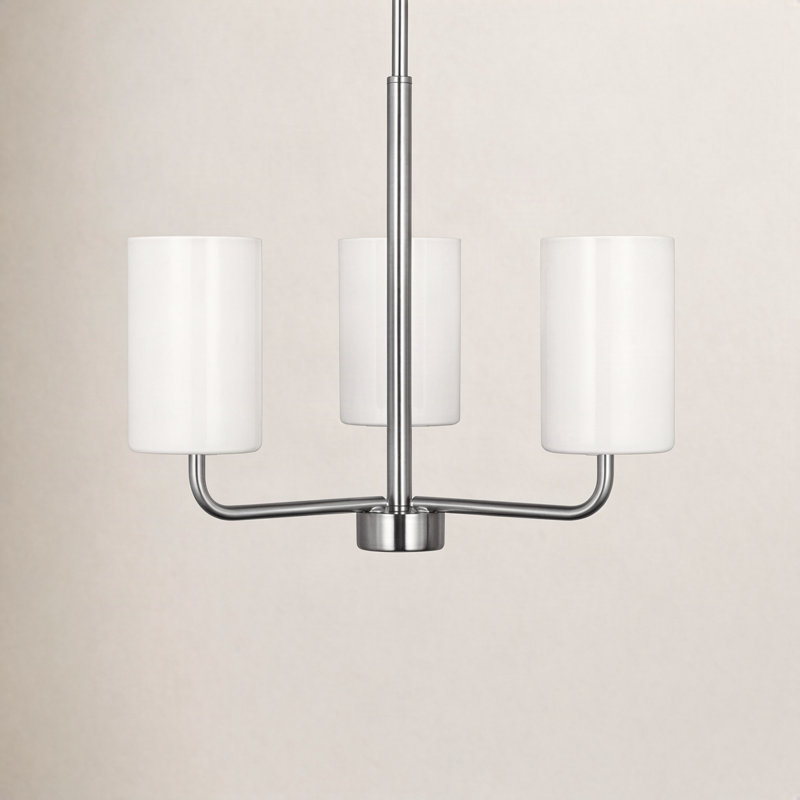Arli Vincente 3 - Light Chandelier, Brushed Nickel, No