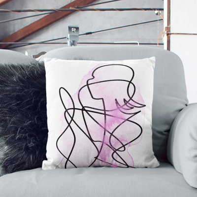 Femal Form Purple Scatter Cushion