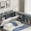 Lit plateforme tapissier multifonctionnel avec tablettes et 2 tiroirs-1782803118-1782803119