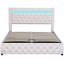 Classic Upholstered Bed Frame With Led Headboard & Storage-2037689409-2037689407