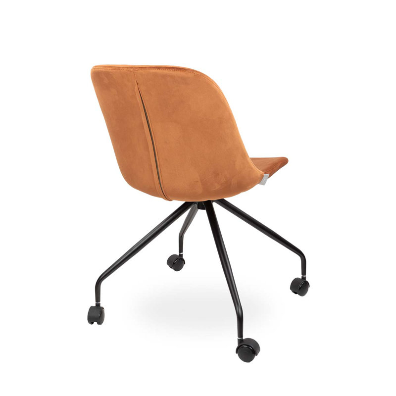 Upholstered Dining Chair, Dark Orange