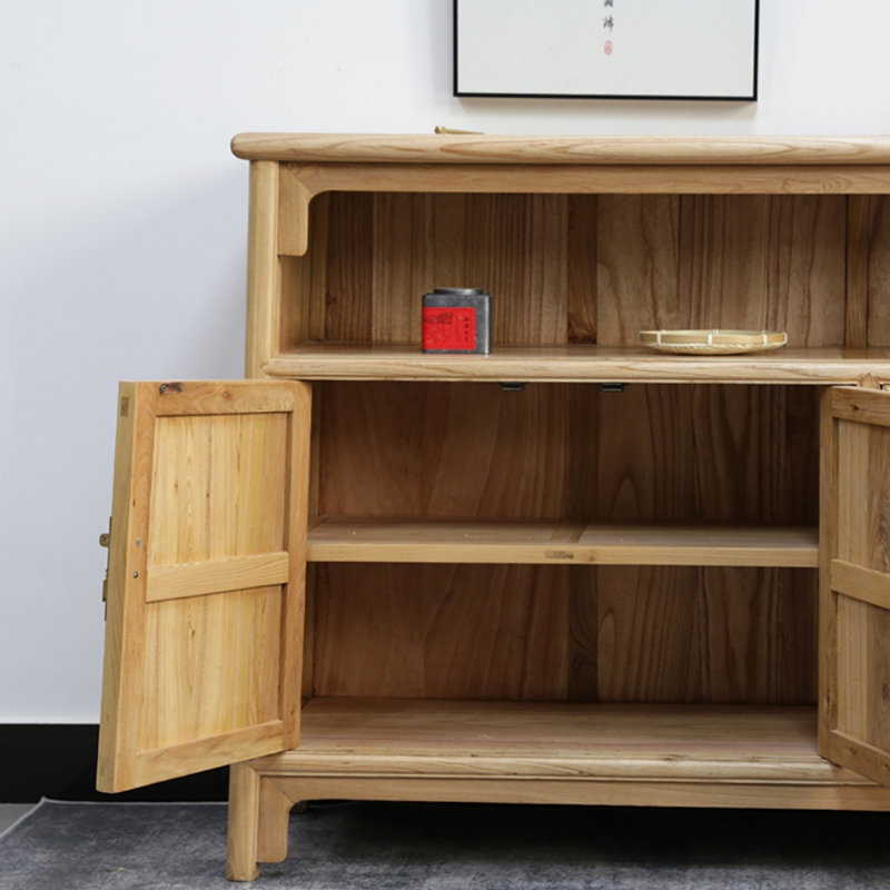 Armoire d'appoint en bois massif de style chinois