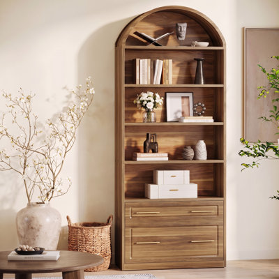 78.77'' Tall Bookcase With Drawers