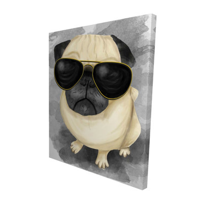 Pug with Style - Beige Canvas for Home Decor | Bedroom Art