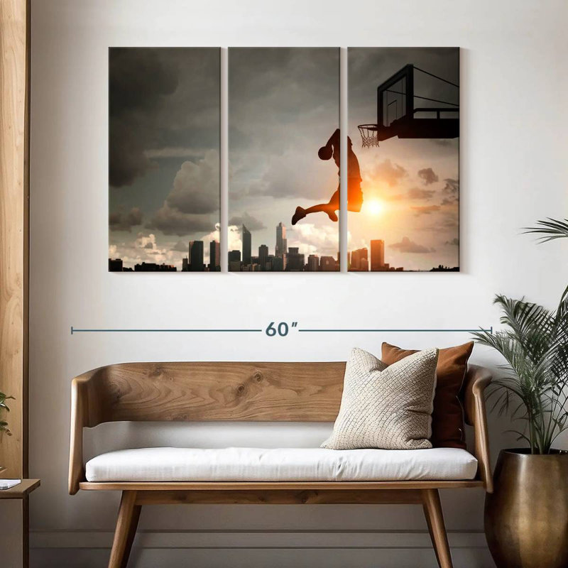 Sireci Basketball Dunk, 32" H x 50" W