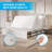 Queen Murphy Cabinet Bed with Mattress & USB Charging Station, White-480367962