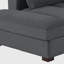 Canapé-lit modulaire avec accoudoirs et coussins décoratifs en velours côtelé gris Bentura-1862445446
