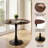 31.5" Round Dining Table With Black Pedestal Base，Mid-Century Modern Coffee Table With Mdf Table Top-843285507
