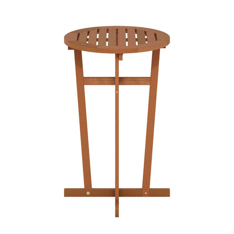  Tioman Hardwood Outdoor Patio Bar Table in Teak Oil, Natural