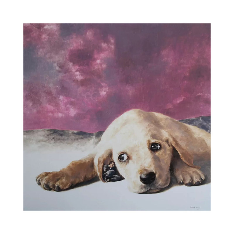 « Secureness » par Rudolf Kosow-reproduction d’art, H 26 po x l 26 po x P 1,5 po, Toile tendue