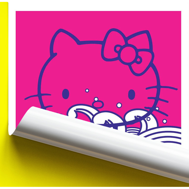  Officiellement sous licence Hello Kitty - affiche d'art rebelle de Tokyo - 24 x 36 po - reproduction décorative - papier affiche - prêt à encadrer