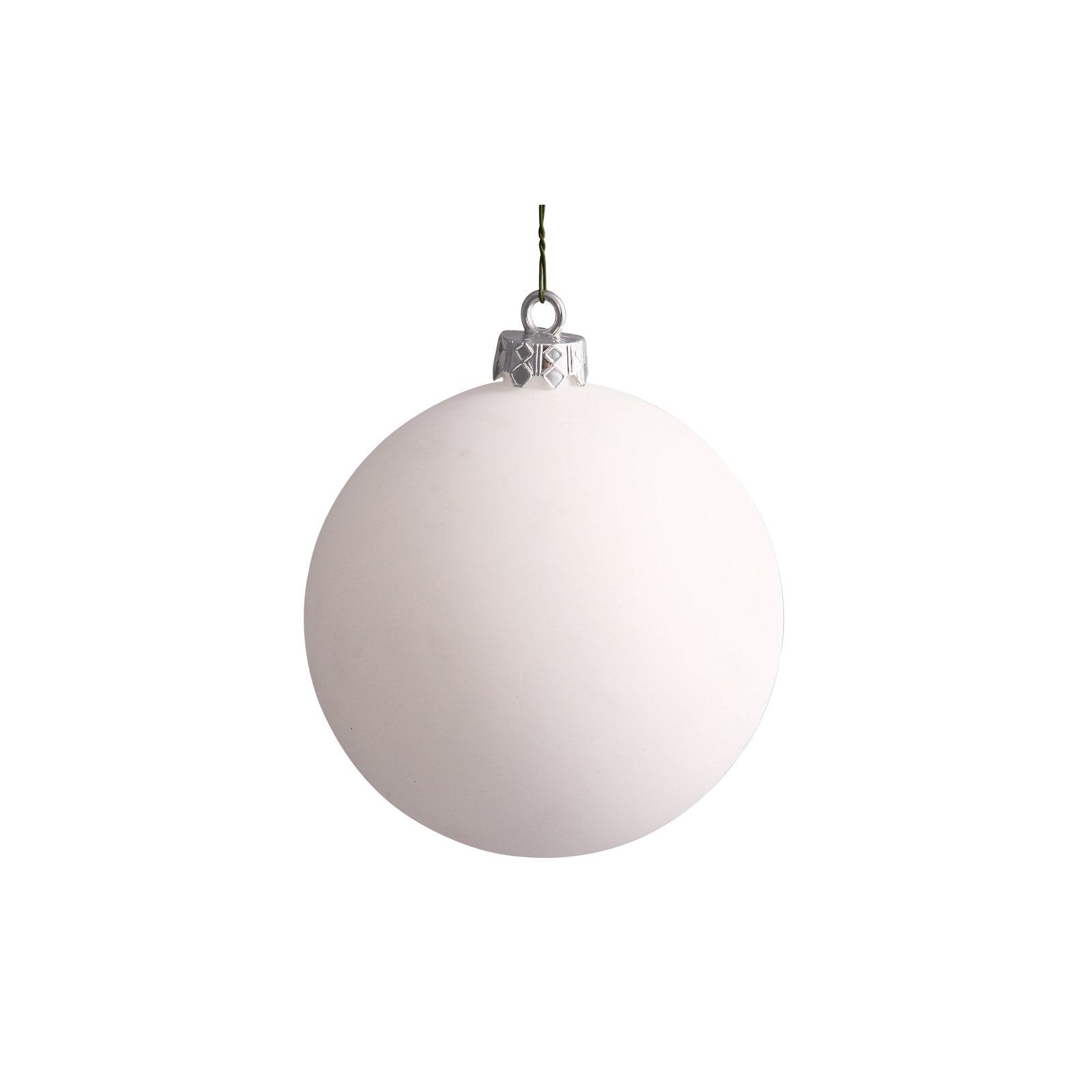Holiday Solid Ball Ornament, White, 15.75" H x 15.75" W x 15.75" D