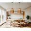 1-Light  Handwoven Rattan Pendant With An Elegantly Crafted Rope Silhouette