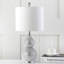 Lampe de table argentée 20 po Shenna