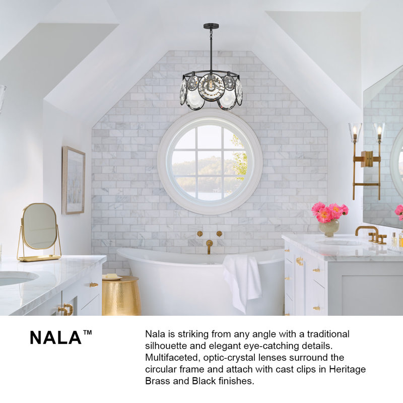 Nala 15 - Light Crystal Tiered Chandelier, Black