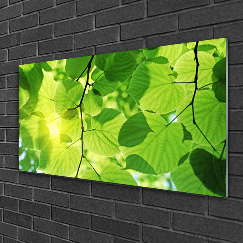 Leaves Floral - Unframed Photograph on Glass