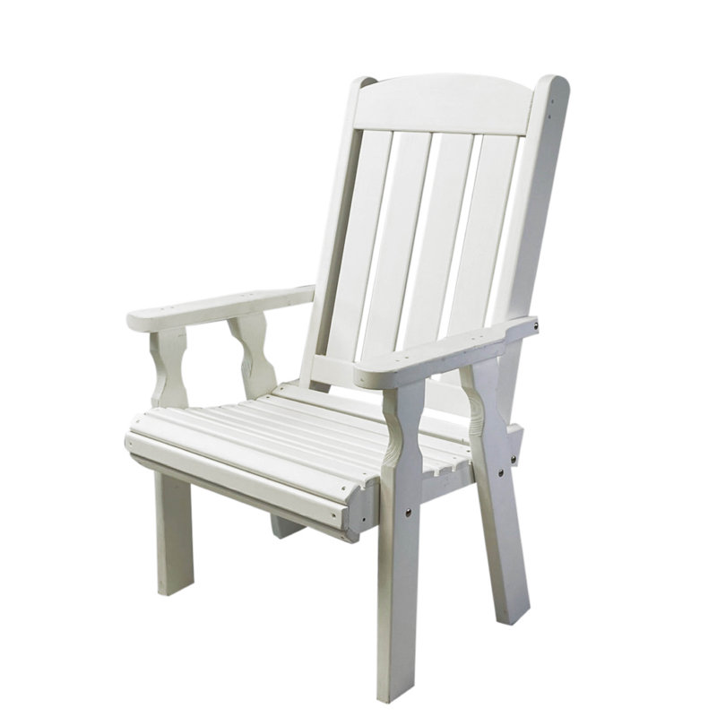 Chaise de patio robuste à dossier haut 600 lb, Blanc semi-uni