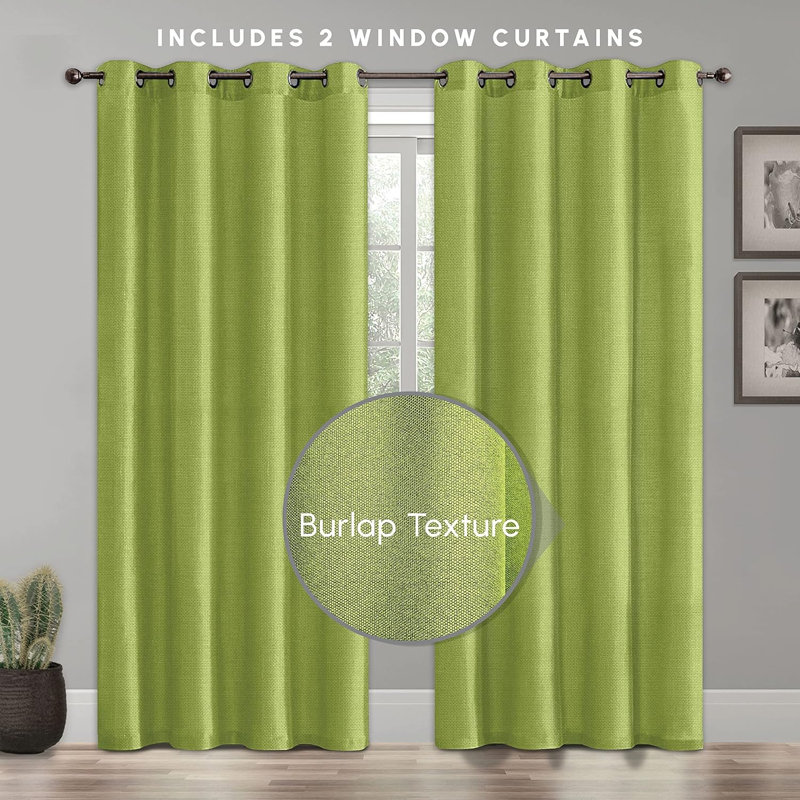 Paire de rideaux occultant en polyester Lenabelle, Vert, 54" W x 84" L