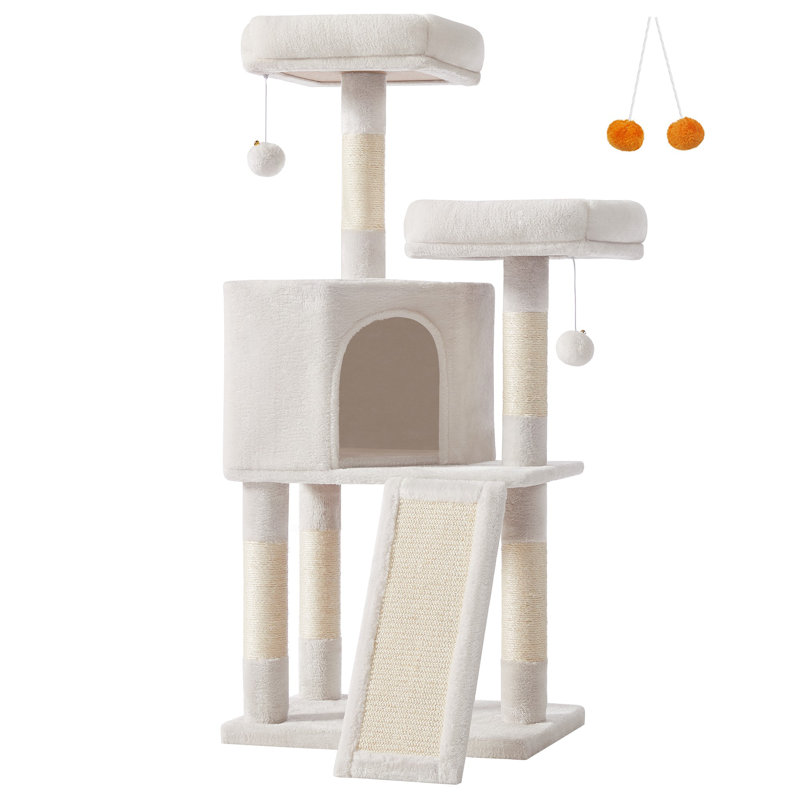 Cat Tree For Indoor Cats, White