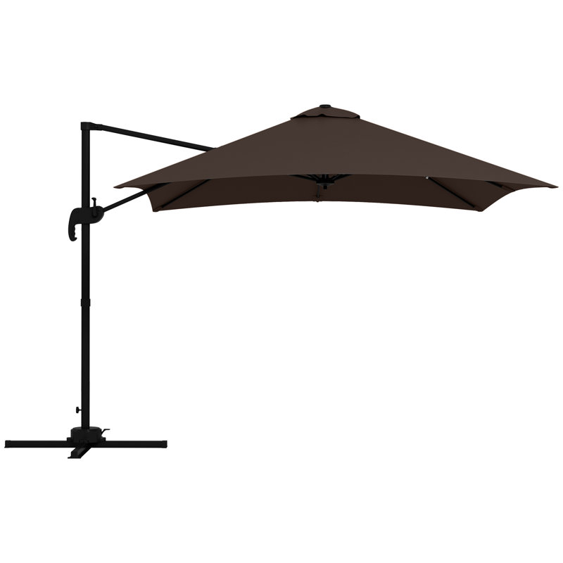 Altanay 116.1'' x 116.1'' Rectangular Cantilever Umbrella, Coffee