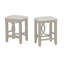 Ensemble de comptoir 3 pièces en bois blanc antique avec deux ports USB