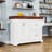 Large Kitchen Island with 2 Drawers, Spice and Towel Racks-1936147214