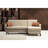 Stylish Corner Sofa Bed, Beige, 85.8 x 33.9 x 51.2 inches | Durable Metal/Wood Frame with 26 DNS Sponge Seat & 22 DNS Back | Comfortable Sitting Height: 17.7 inches | Ideal for Small Spaces, Modern Design-90667754