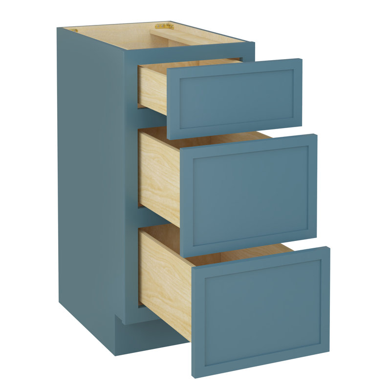 Base de meuble-lavabo simple 15 po seulement, Bleu sarcelle